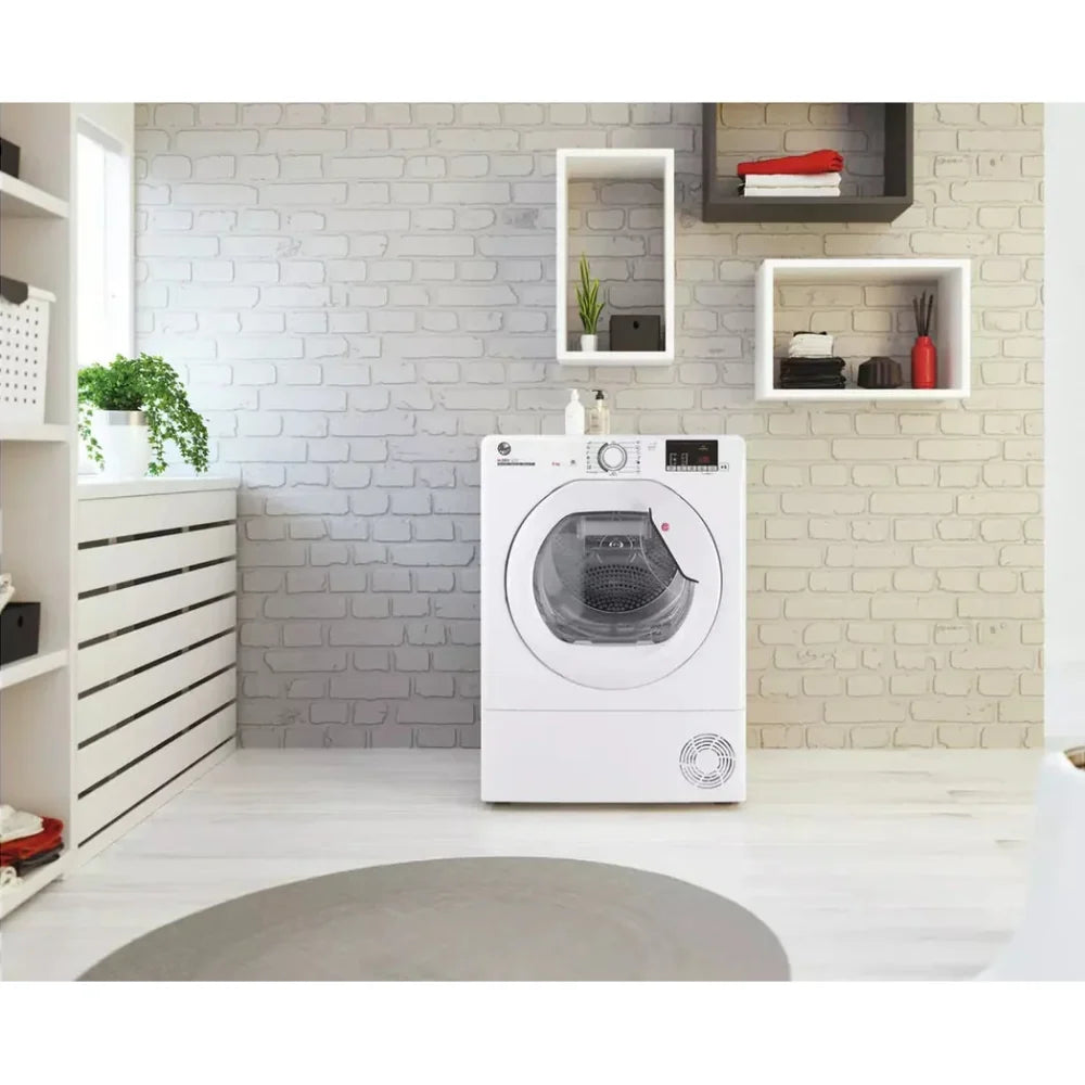 Hoover 8kg Heat Pump Tumble Dryer - White | HLEH8A2DE-80