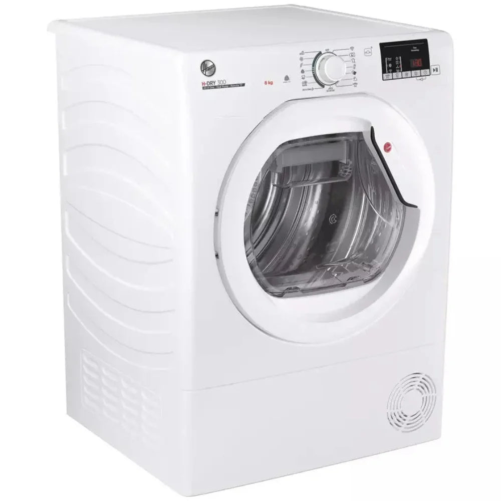 Hoover 8kg Heat Pump Tumble Dryer - White | HLEH8A2DE-80