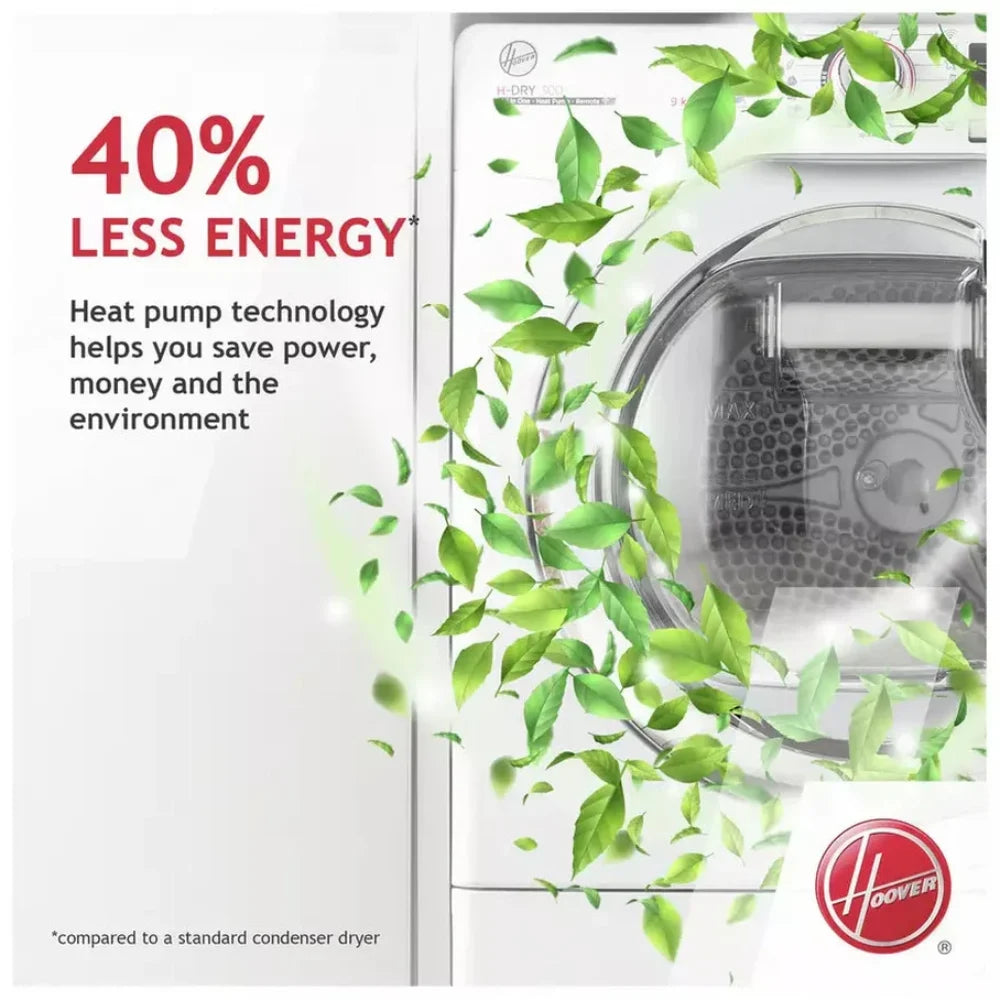 Hoover 8kg Heat Pump Tumble Dryer - White | HLEH8A2DE-80