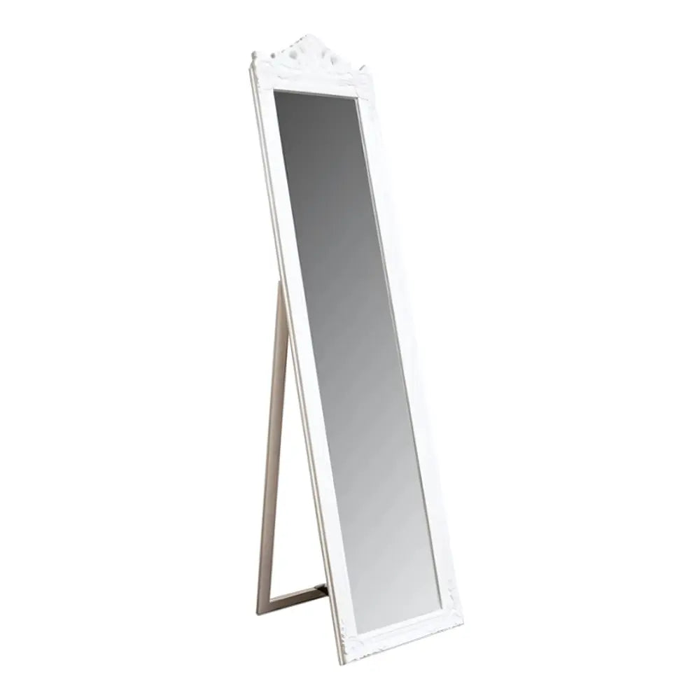 The Grange Collection Cheval Mirror 172cm x 40cm - Gloss White | LY74