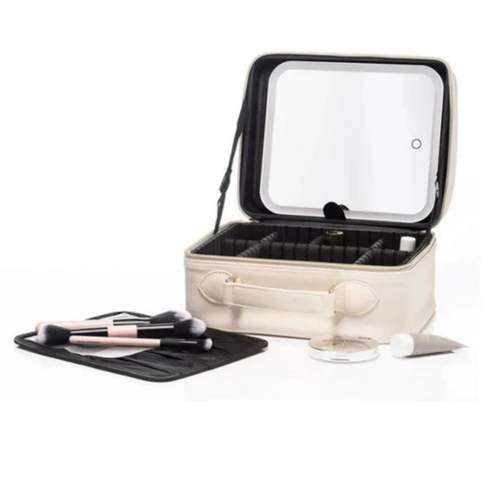 The Grange Collection Hollywood Portable Makeup Travel Case with LED Mirror | HB168