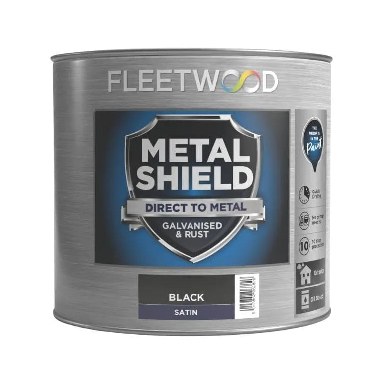 Fleetwood Metal Shield Paint 250ml - Satin Black | MSSO03BL