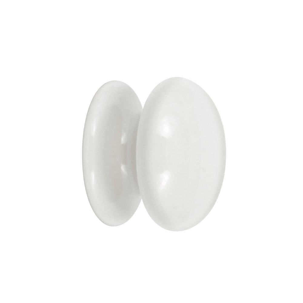 White slot ceramic knob 35mm | 0200025