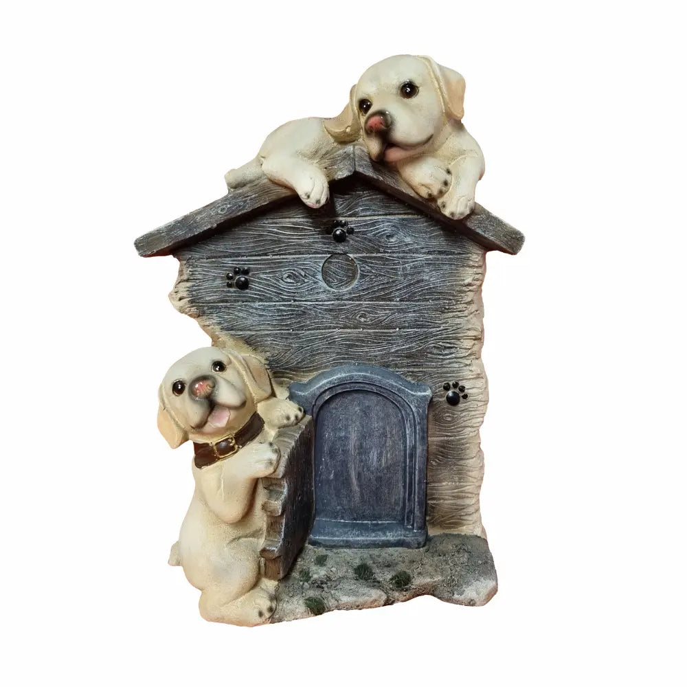 WGP Labrador Pups Play on Kennel Garden Ornament | G0402
