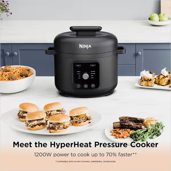 Ninja HyperHeat 6L 9-in-1 Pressure and Rice Multi Cooker - Black | PC201UK