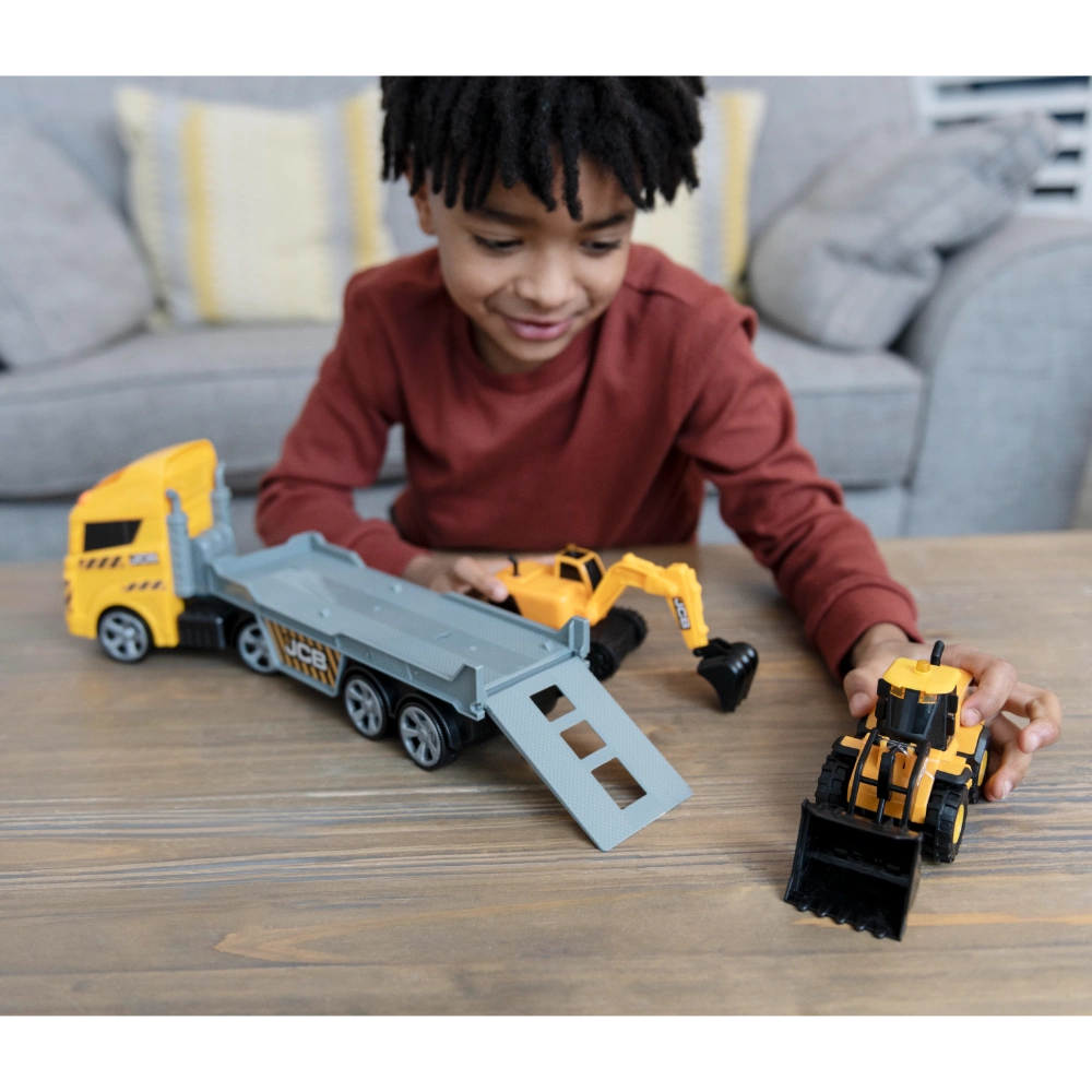Teamsterz JCB Construction Transporter Light and Sound | 1417293.EX