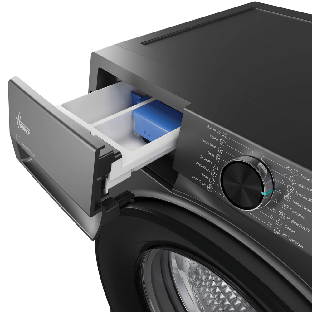 Hoover Pro Wash 10kg 1400 Spin Washing Machine with Wifi - Graphite | HBR410BL8G-80