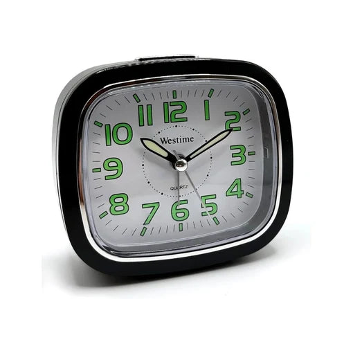 Apollo Oblong Black Quartz Alarm Clock | CL6080B