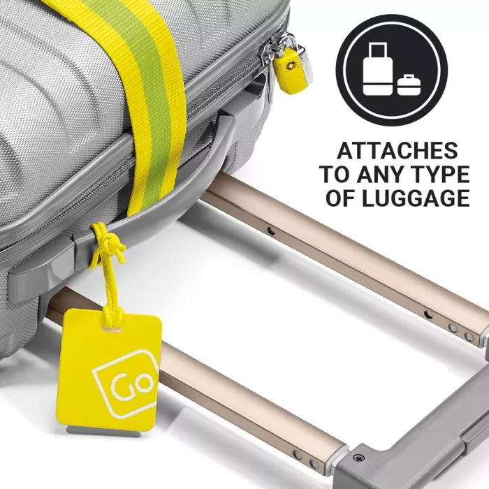 Go Travel Luggage Suitcase Tags 2 Pack - Yellow / Green | 152.102