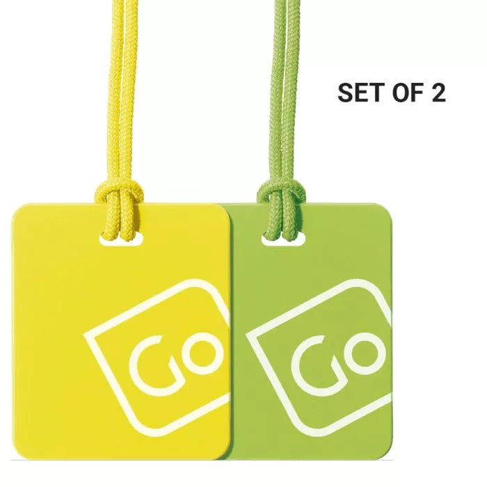 Go Travel Luggage Suitcase Tags 2 Pack - Yellow / Green | 152.102