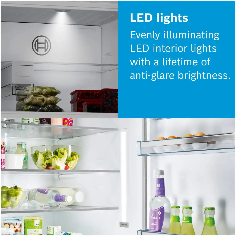 Bosch Serie 2 186cm 50/50 Frost Free Fridge Freezer - White | KGN34NWEAG