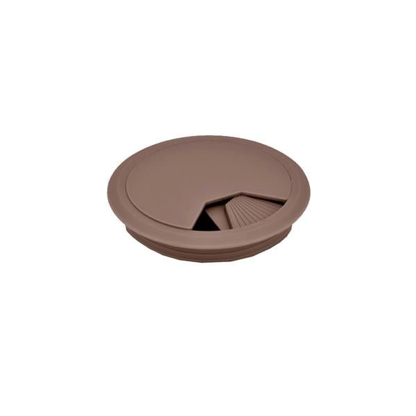 Desk Cable Tidy 80mm - Brown | Cable Grommet Hole Cover
