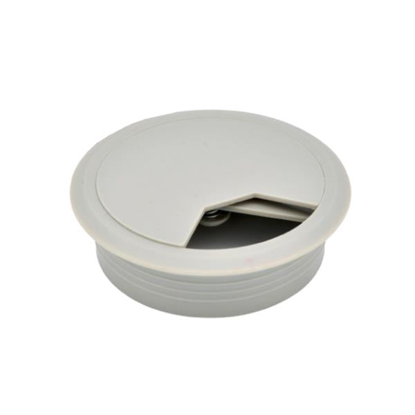 Desk Cable Tidy 80mm - Grey | Cable Grommet Hole Cover
