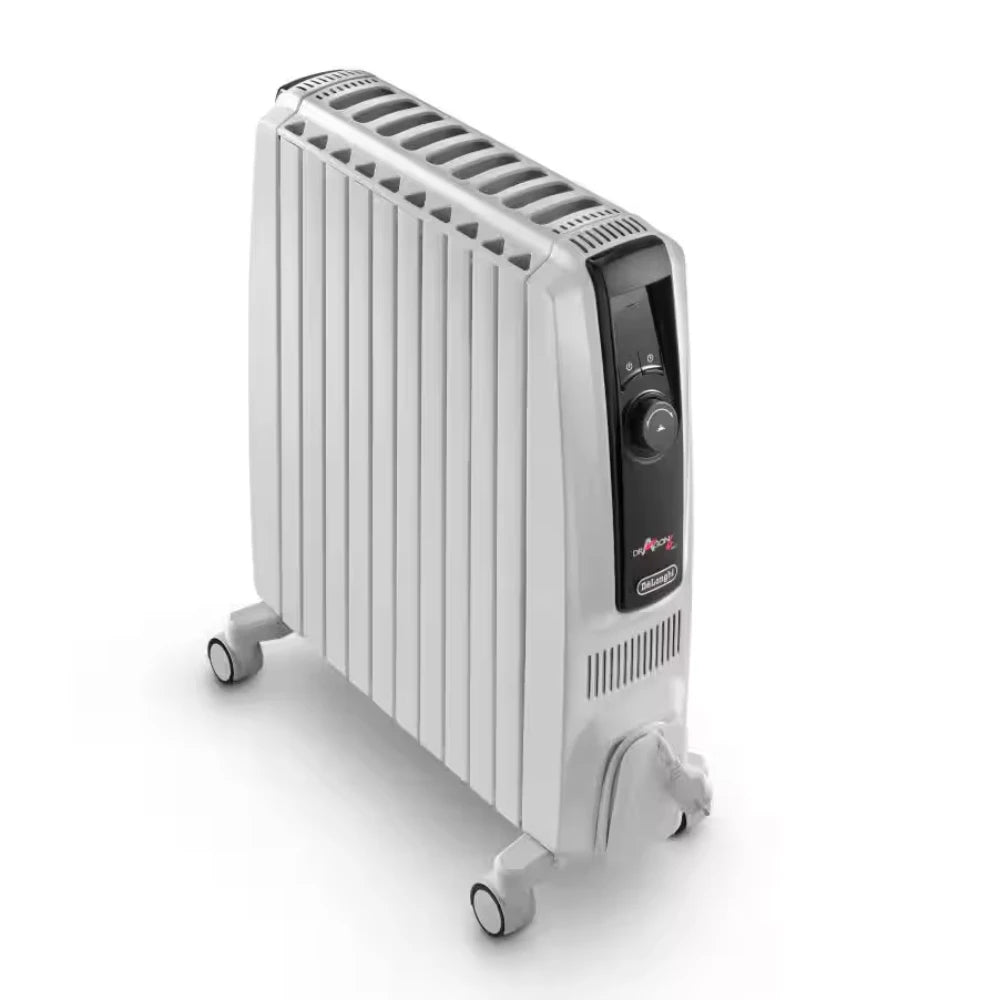 Delonghi Dragon 4 2.5Kw Oil Filled Radiator with Electronic Timer - White | TRDX41025E