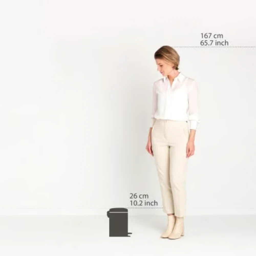 Brabantia 3 Litre New Icon Pedal Bin - Brillant Steel | 113147