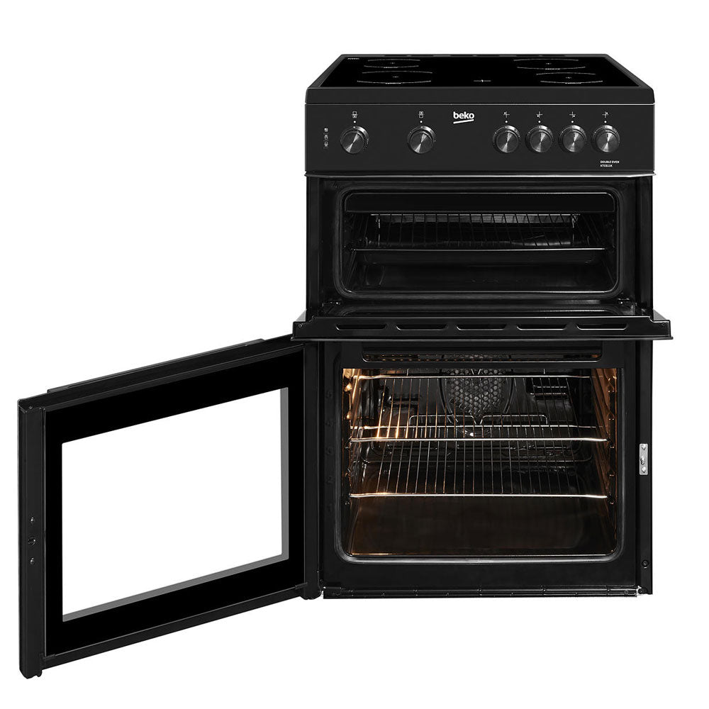 Beko Freestanding 60cm Ceramic Electric Cooker - Black | KTC611K
