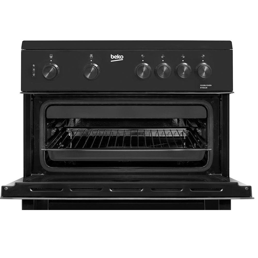 Beko Freestanding 60cm Ceramic Electric Cooker - Black | KTC611K