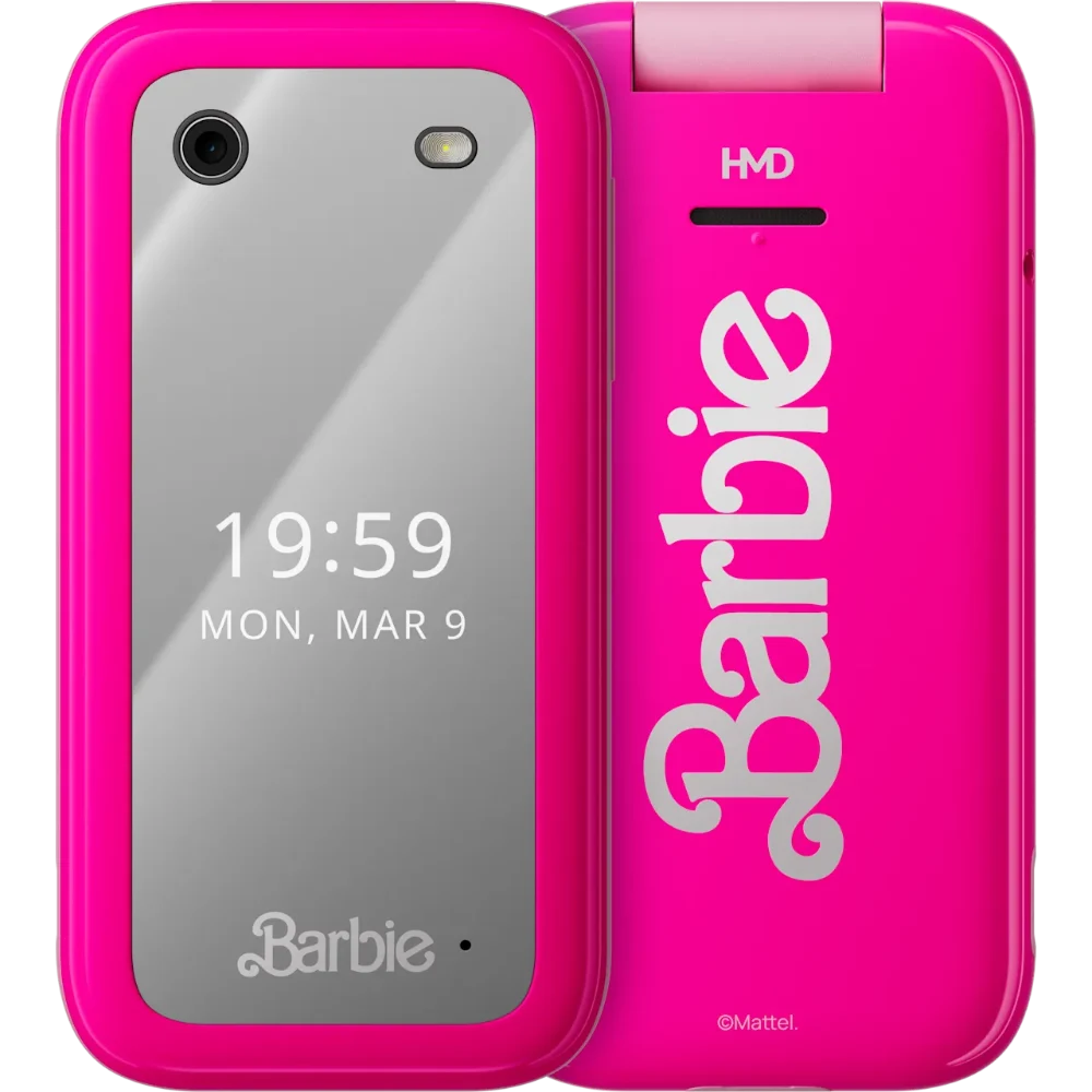 HMD Barbie Flip Phone Sim Free - Pink | 1GF030APC1L04