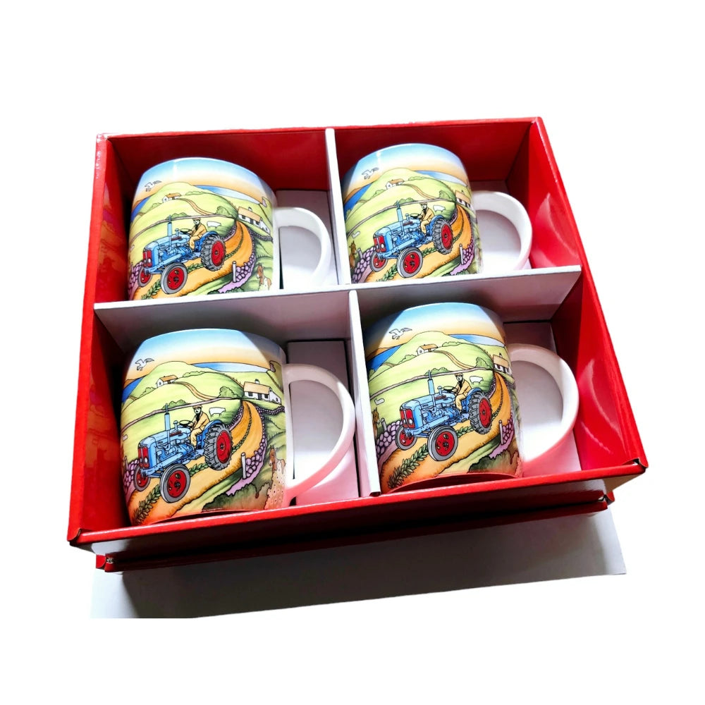 Shannonbridge Pottery Country Grey 4 Piece Mug Set in Giftbox