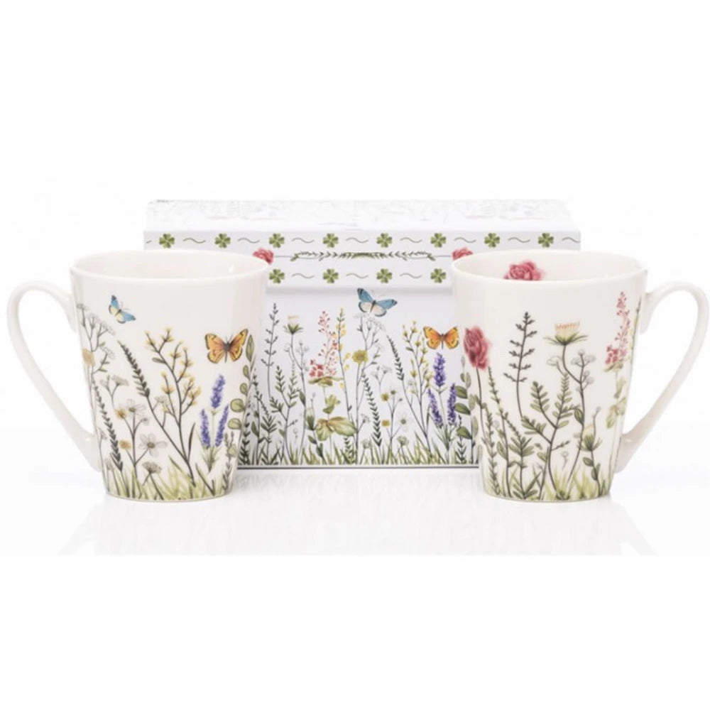 The Emma James 2 Piece Mug Set 12oz - Rose Design | SR2