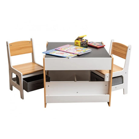 The Grange Collection Children's Play Table Reversible with 2 Chairs | MD1