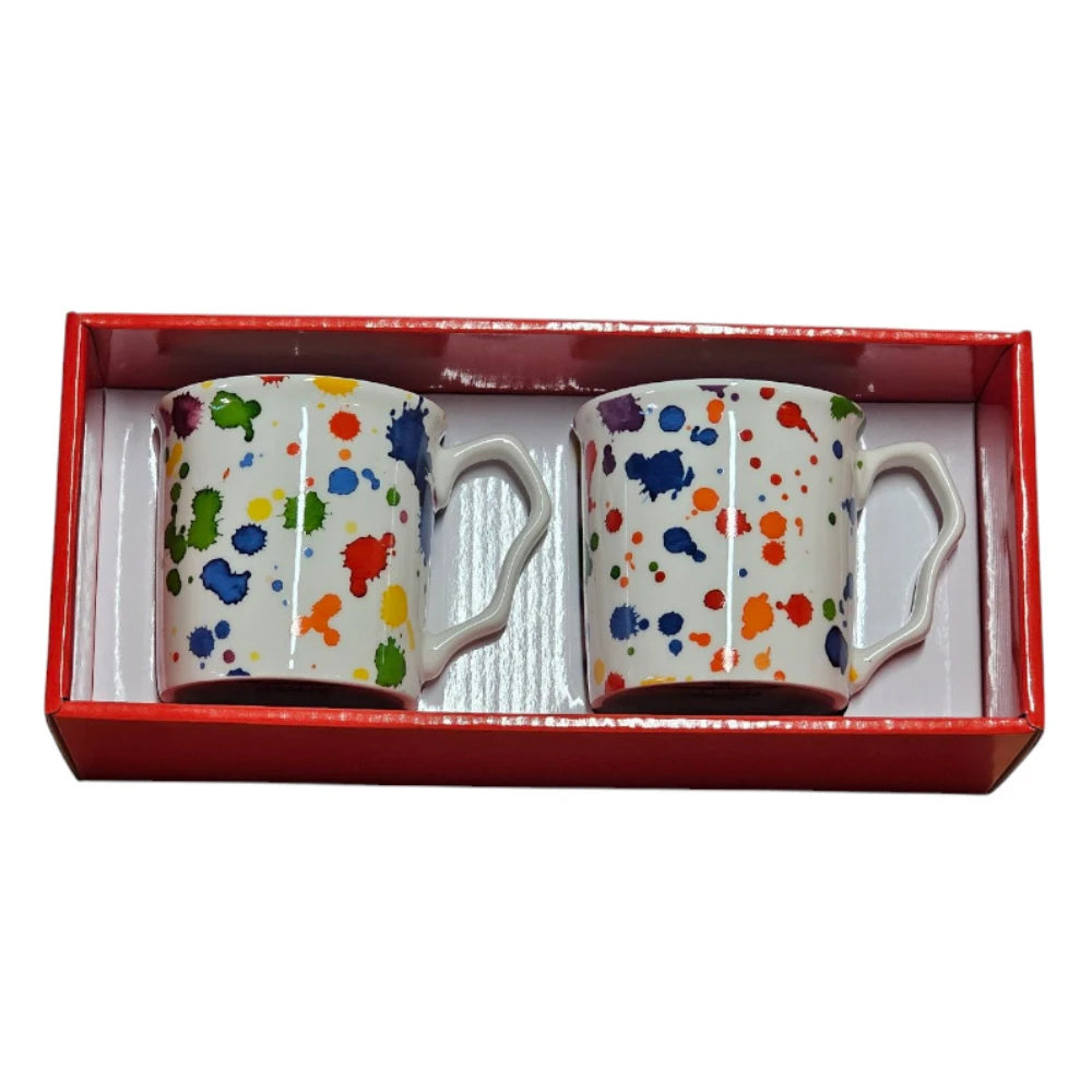 Shannonbridge Pottery Splash 2 Piece Mug Set in Giftbox