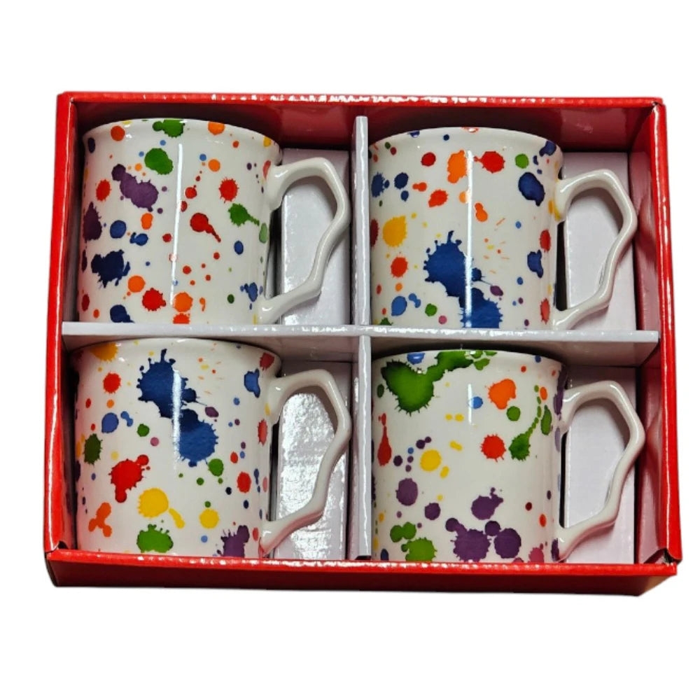 Shannonbridge Pottery Splash 4 Piece Mug Set in Giftbox