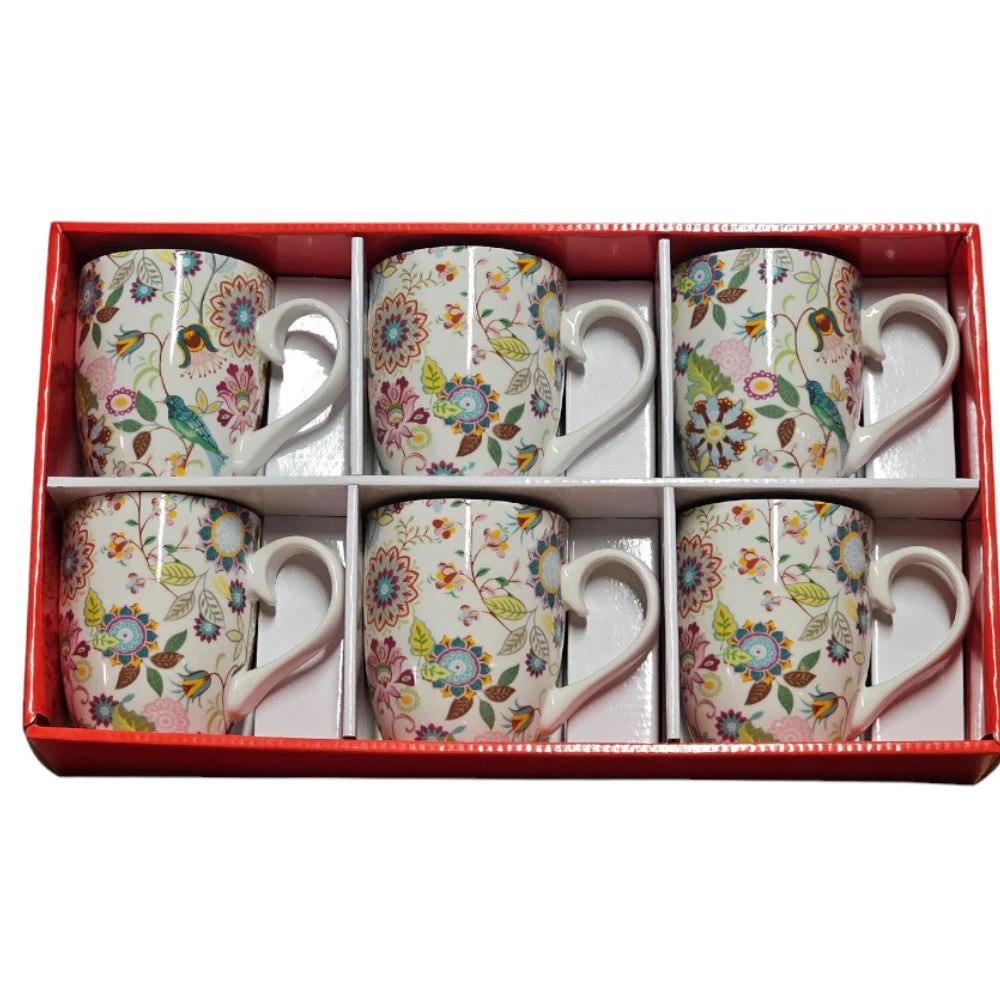 Shannonbridge Pottery Imari 6 Piece Mug Set in Giftbox