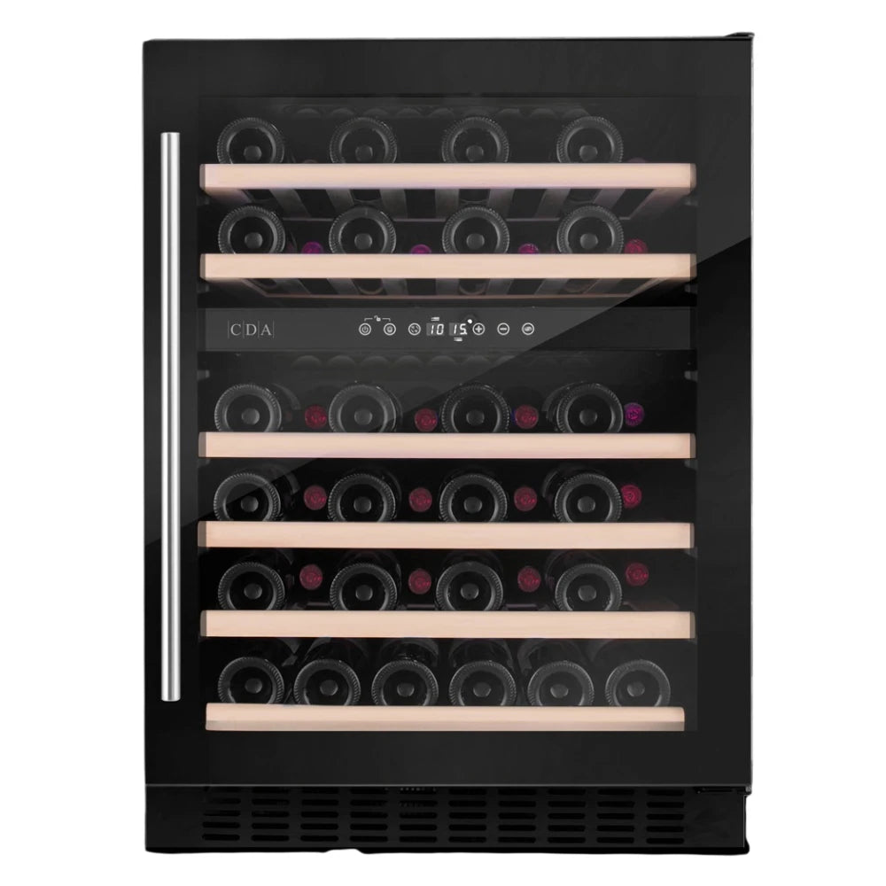 CDA 46 Bottle Wine Cooler 60cm Two Zone - Black | CFWC604BL