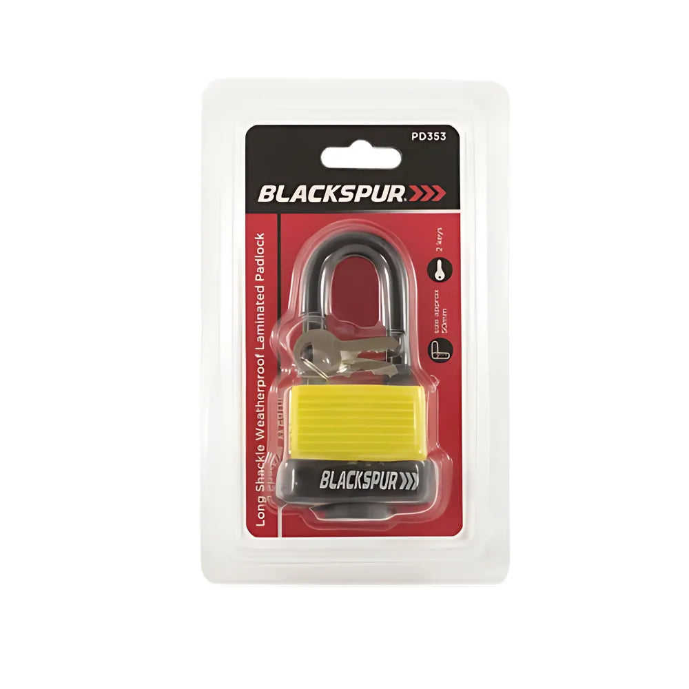 Blackspur 50mm Long Shackle Padlock Weatherproof | PD353