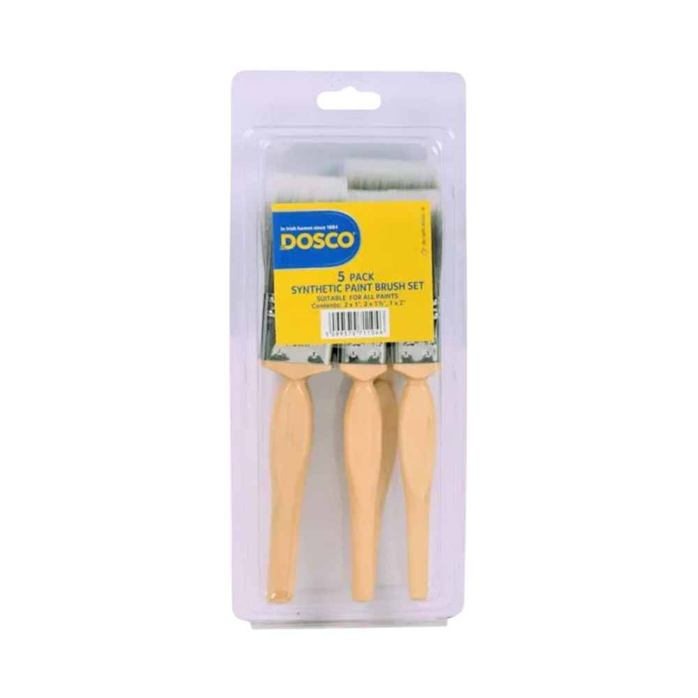 Dosco Synthetic Paint Brush Set 5 Pack | 71104
