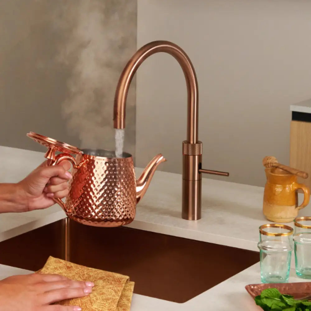 Quooker PRO3 Fusion Round Boiling Water Kitchen Tap - Rose Copper | 3FRRCO