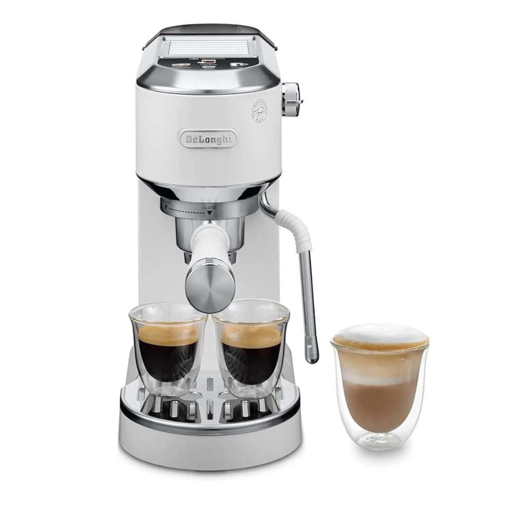 DeLonghi Dedica Duo Espresso Coffee Machine - White | EC890.WI