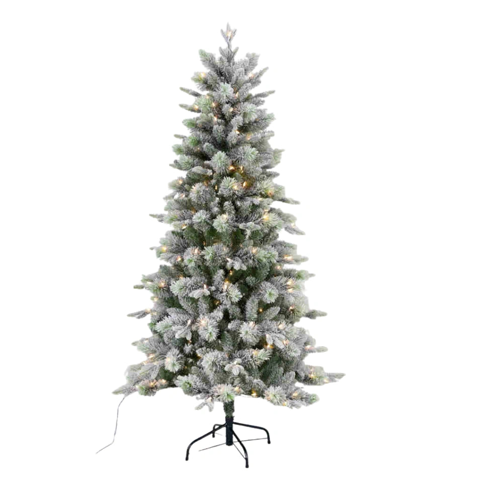 National Tree Company Snowy Stamford Christmas Tree - 7ft | PESSTAM-500-70