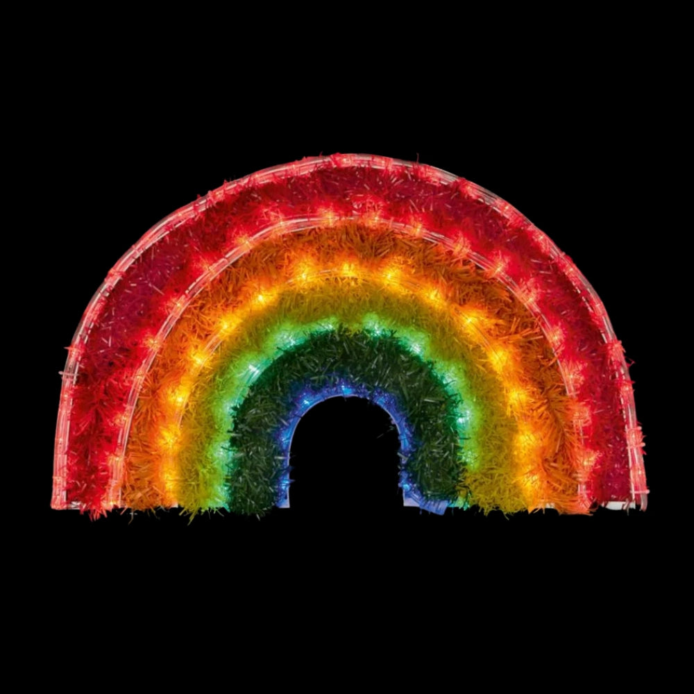 Premier LED Rainbow Tinsel Rope Light - 57cm x 34cm | FLV213171