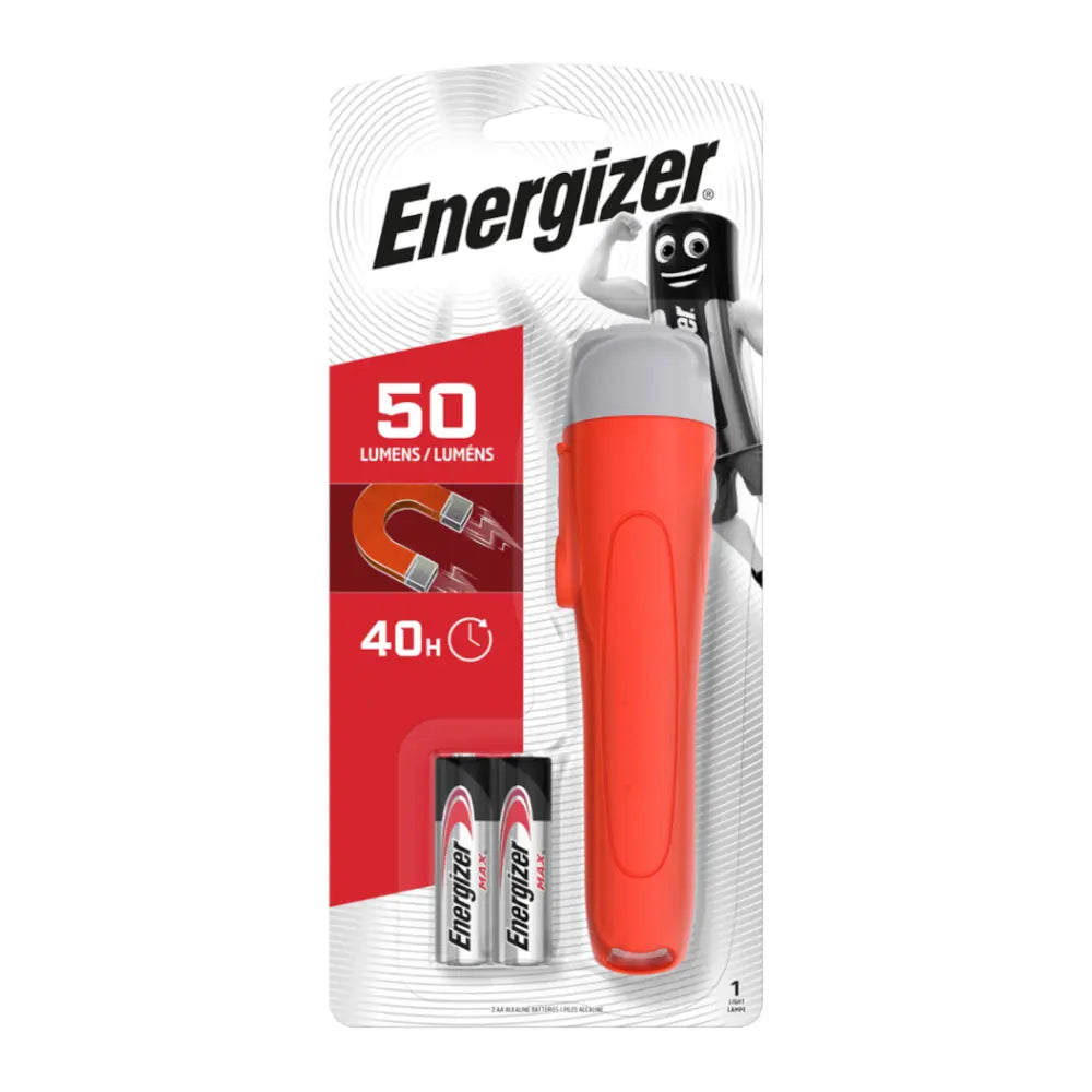 Energizer 50 Lumen Magnet Metal Torch - Red | 1815-16