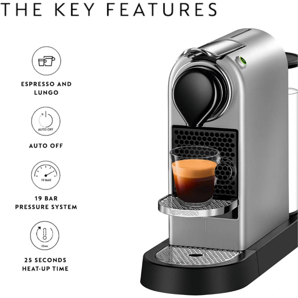 Nespresso Citiz POD Coffee Machine - Silver | XN741B40