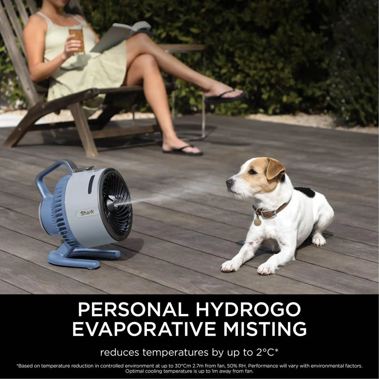 Shark FlexBreeze HydroGo Misting Portable Cooling Fan - Blue | FA050UKBL