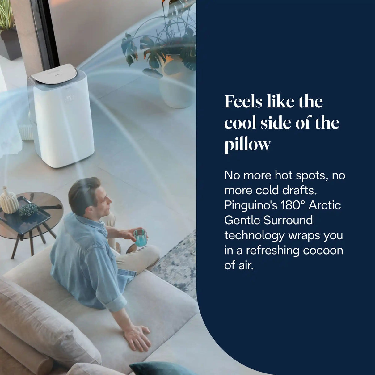 Delonghi Pinguino GentleJet Inverter Portable Air Conditioner 13000 BTU - White | AP130i