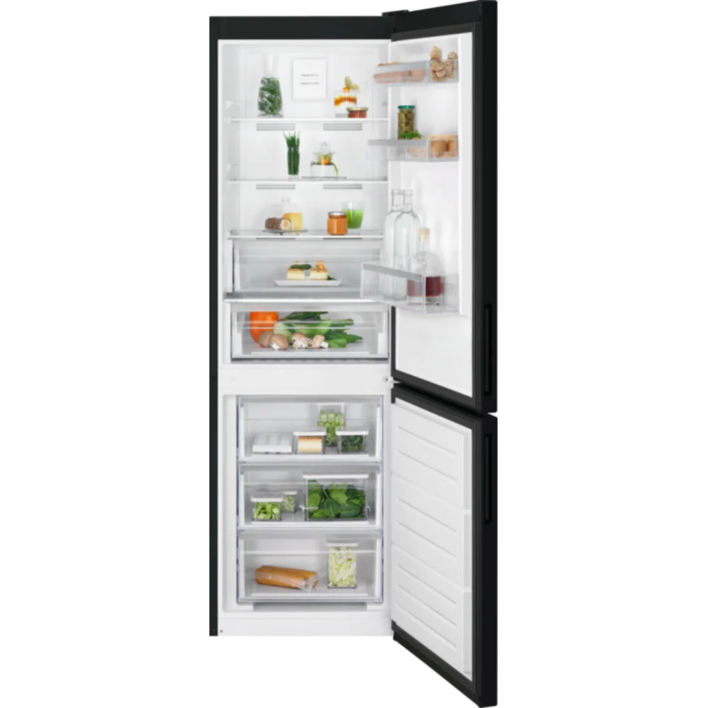 Electrolux 186cm 60/40 Frost free Fridge Freezer - Black | LNT6ME33K0