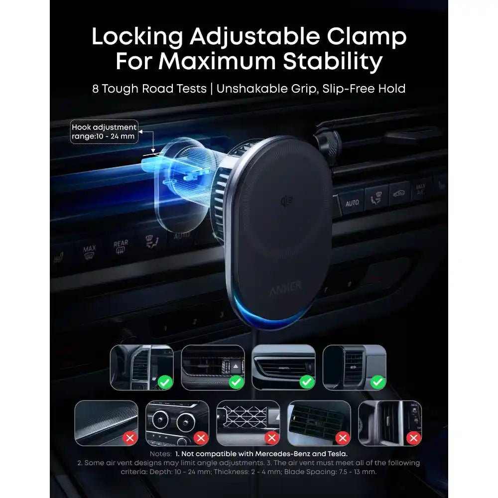 Anker Prime Wireless Car Charger ( MagGo, AirCool, Pad ) - Black | B2933H11