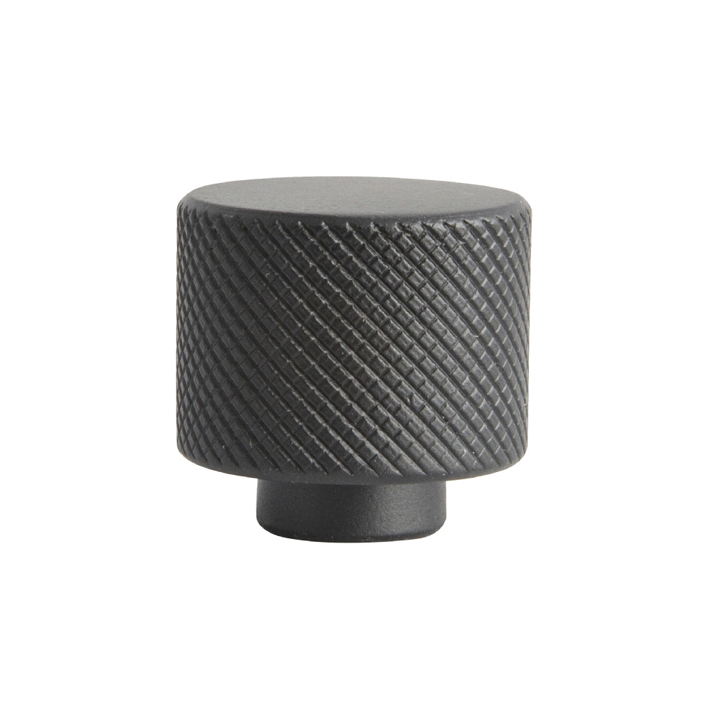MVI Giulio Knurled Kitchen Cabinet Knob 10/835 - Black | 0306035