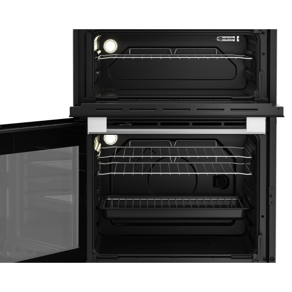 Blomberg 60cm Electric Double Oven Cooker with Ceramic Hob - White | HKN65W