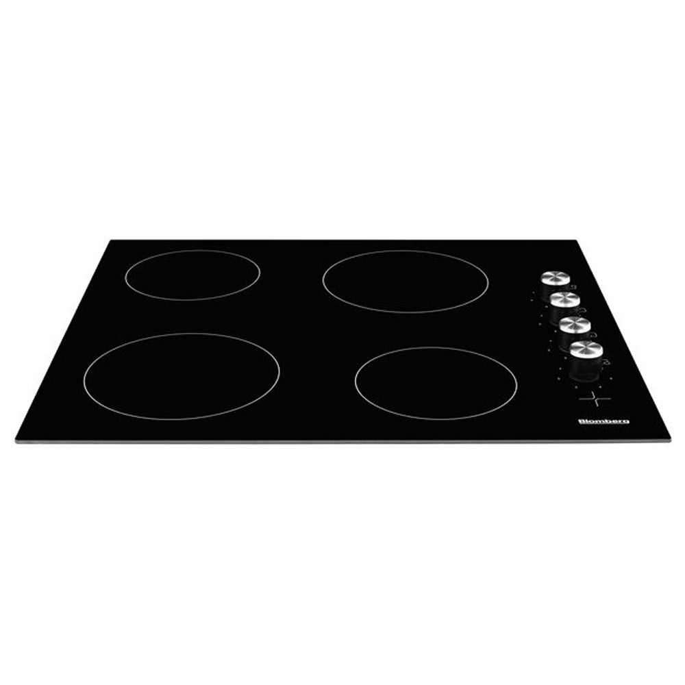 Blomberg 60cm Side Control Knobs Ceramic Hob With Black Glass | MKN24001
