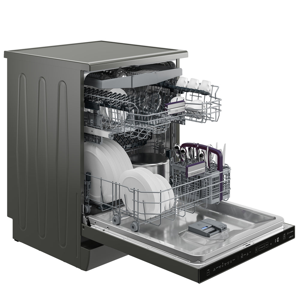 Beko 16 Place 60cm Fast45 Freestanding Dishwasher - Graphite | BDEN38640FG