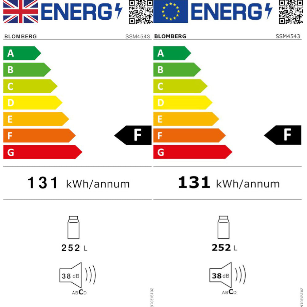 Blomberg 145cm Full Tall Larder Fridge - White | SSM4543