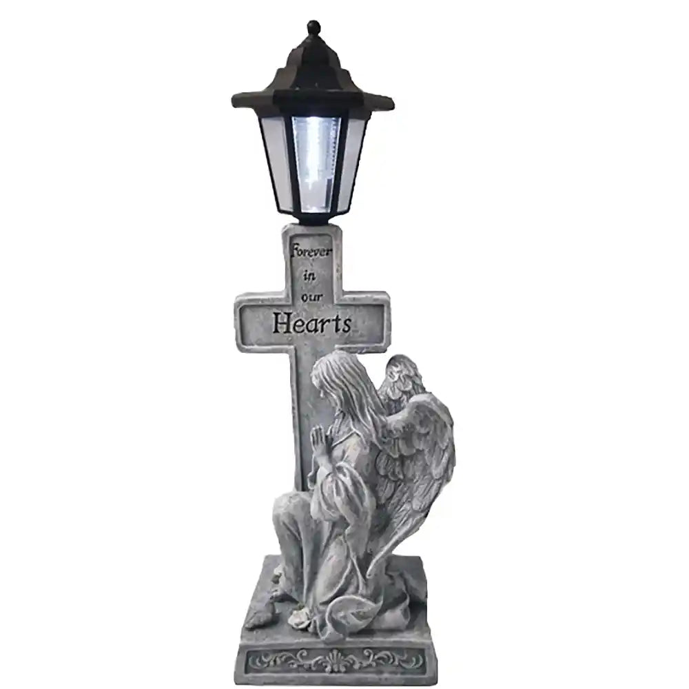 WGP Kneeling Angel with Solar Lamp Grave Ornament | 2138