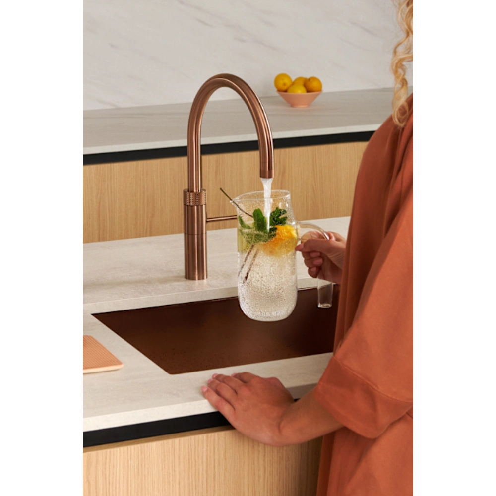 Quooker PRO3 Fusion Round Boiling Water Kitchen Tap - Rose Copper | 3FRRCO