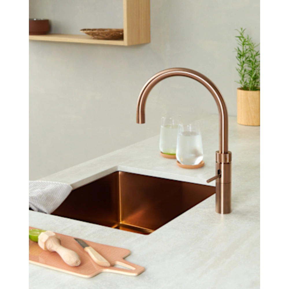 Quooker PRO3 Fusion Round Boiling Water Kitchen Tap - Rose Copper | 3FRRCO