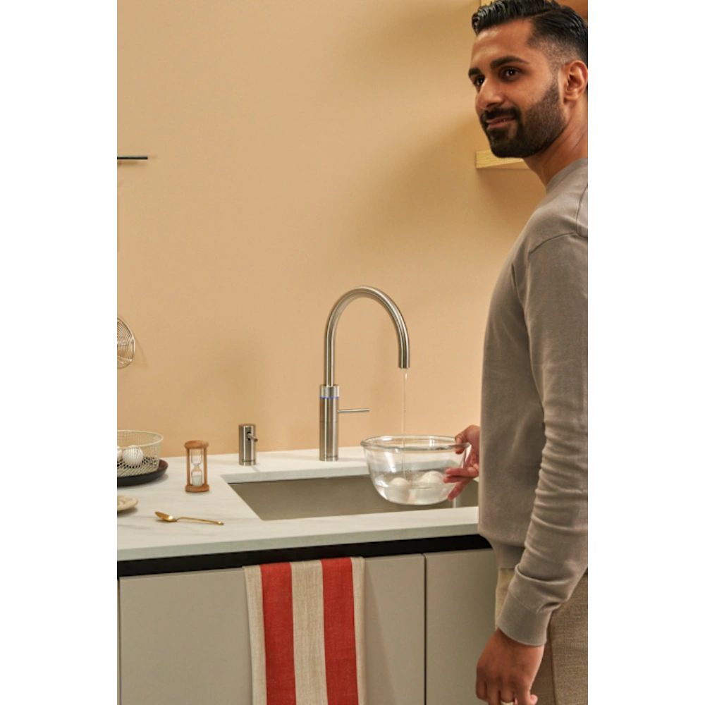 Quooker PRO3 Fusion Round Boiling Water Kitchen Tap - Stainless Steel | 3FRRVS